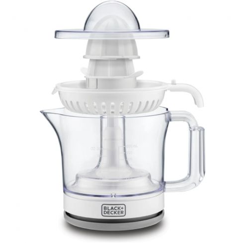 Black&Decker Citrus Juicer, 25 Watt, 600 ml, CJ675 - White