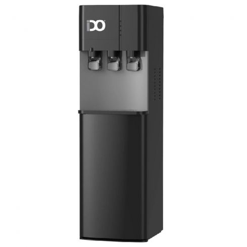 IDO Water Dispenser With Refrigerator, 3 Taps (Cold, Hot, Lukewarm), WD201FC-BK - Black