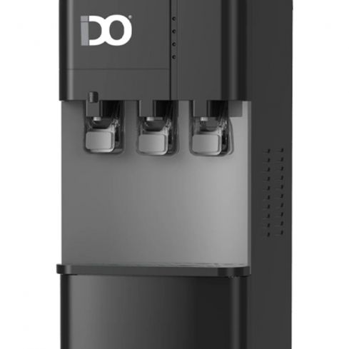 IDO Water Dispenser With Refrigerator, 3 Taps (Cold, Hot, Lukewarm), WD201FC-BK - Black