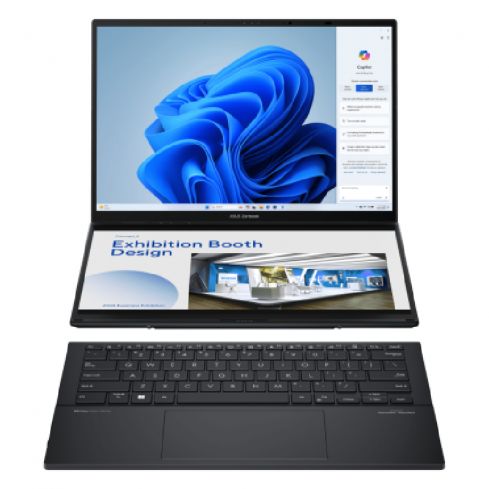 لابتوب أسوس زينبوك دو UX8406CA-OLED009WS، معالج Intel® Core™ Ultra 9 285H، كارت شاشة Intel® Arc™ Graphics، رامات 32 جيجابات، 2 تيرابايت SSD، شاشة 14 بوصة OLED WQ 3K تعمل باللمس، نظام تشغيل Windows 11 - رمادي