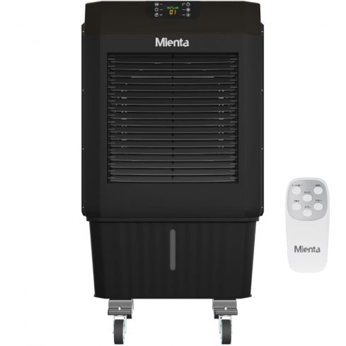 Mienta Air Cooler With Remote,85 liters with water and ice, 3 speeds, AC49138B - Black