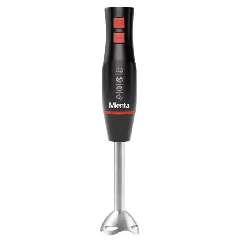 Mienta Hand Blender, 450 Watt, 600 ml, With Whisk and Chopper, HB111138B - Black