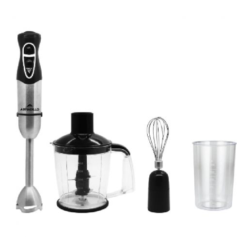 Armadillo Hand Blender, 1000W, Chopper 700mm, Whisking Bowl 600mm, ARM-SDA-HBLDG-BK-006 - Black