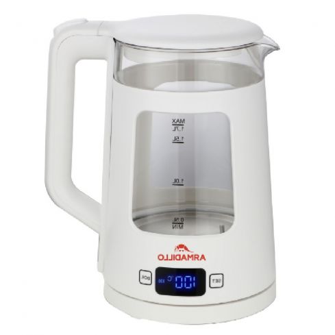 Armadillo Glass Kettle Digital 1.7L, 1850-2200W, ARM-SDA-KTL-WH-0001 - White