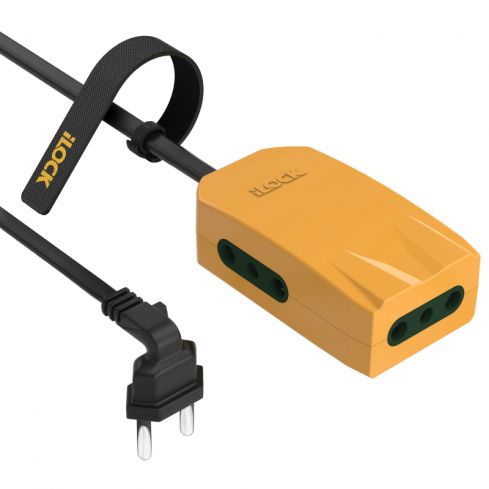 i-Lock Mini Power Strip – 3 outlets, 3M - Black*Yellow