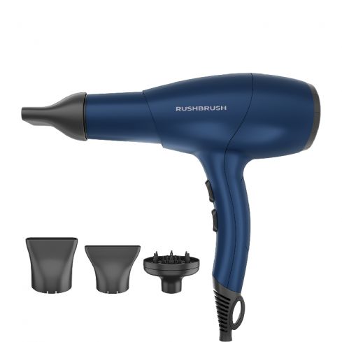 Rush Brush D3 Ultra Hair Dryer, 2400 Watt - Navy Blue