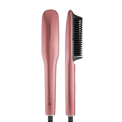 Rush Brush S2 Elite Hair Straightener Brush - Rose Gold