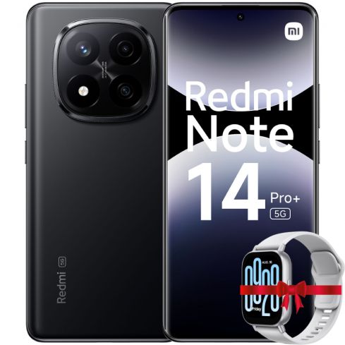 Xiaomi Redmi Note 14 Pro+ 5G, 12GB Ram, 256GB - Midnight Black With Free Gift Redmi Watch 5 Active