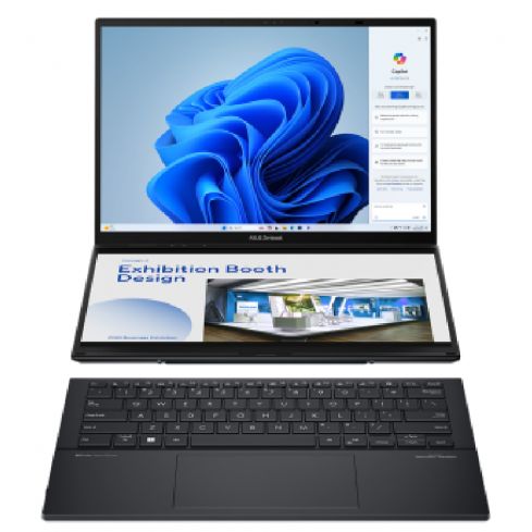  أسوس زين بوك دو لابتوب، معالج إنتل كور ألترا 7، 32 جيجابايت، SSD 1 تيرابايت، معالج إنتل آرك، شاشة 14 بوصة بدقة 3K، ويندوز 11، UX8406CA-PZ062W - رمادي