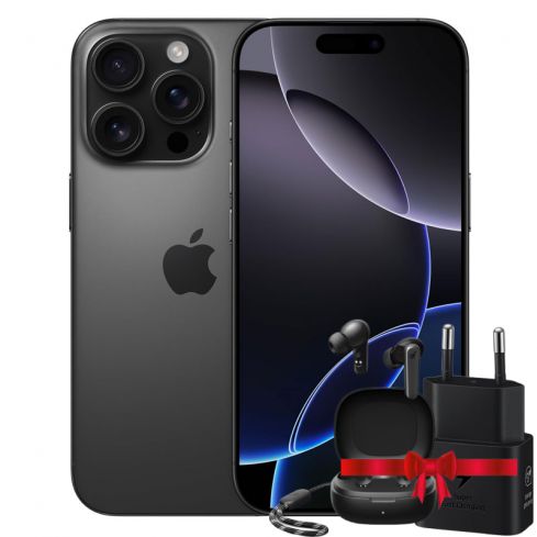iPhone 16 Pro 256GB - Black Titanium ( 2 Year Warranty ) + Free Gift Anker P25i & Samsung 25Watt Adapter