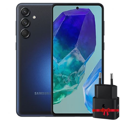 سامسونج جالاكسي M55 5G، رامات 8 جيجابايت ، 128 جيجابايت - أسود + شاحن سامسونج 25 واط