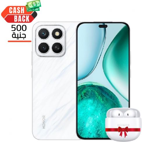 Honor X8C 8GB Ram, 512GB - Moonlight White + Free Gift Honor Earbuds X6
