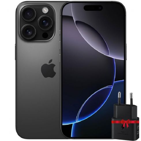 IPhone 16 Pro Max 256GB - Black Titanium ( 2 Year Warranty ) + Free Gift Samsung 25Watt Adapter