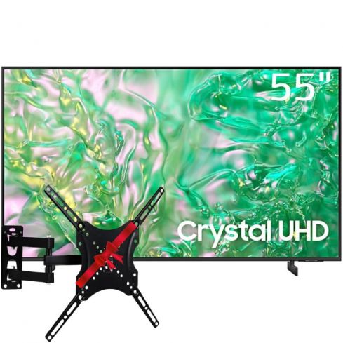 Samsung TV 50" Crystal UHD 4K Smart , 50DU8000 - Black + Free gift stand