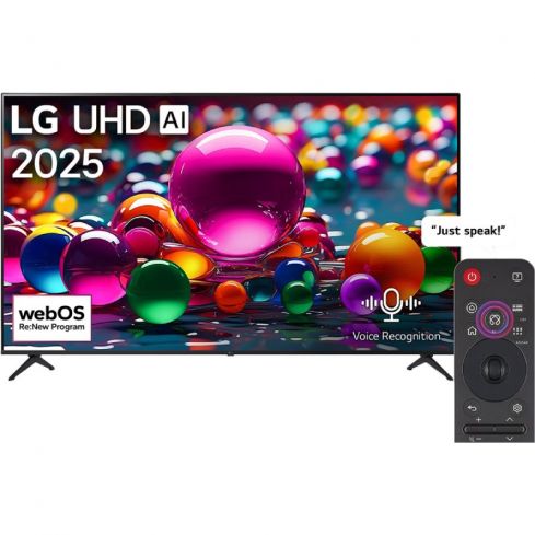 ال جي تلفزيون الذكي، 55 بوصة، 4K UHD، LED، ريسيفر مدمج، 55UA85006LA - أسود