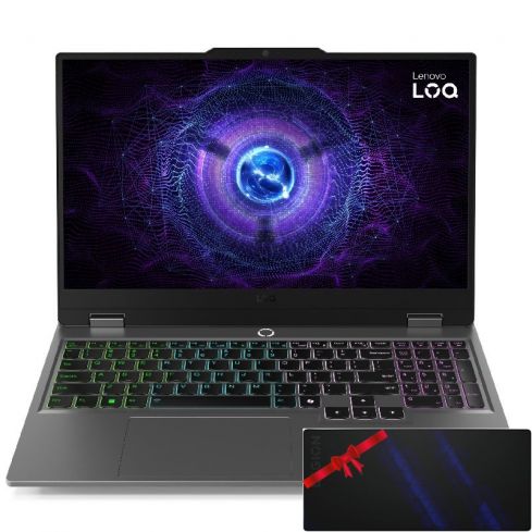 لينوفو Loq 15IAX9 لابتوب، Intel® Core i5-12450HX، رامات 12 جيجابايت، SSD 512 جيجابايت، NVIDIA® GeForce RTX™ 2050 4جيجابايت، 15.6 بوصة عالية الدقة، 83GS00SKED - رمادي