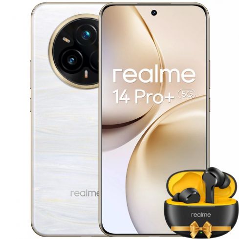 Realme 14 Pro+ 5G, 12GB Ram, 256GB - Pearl White