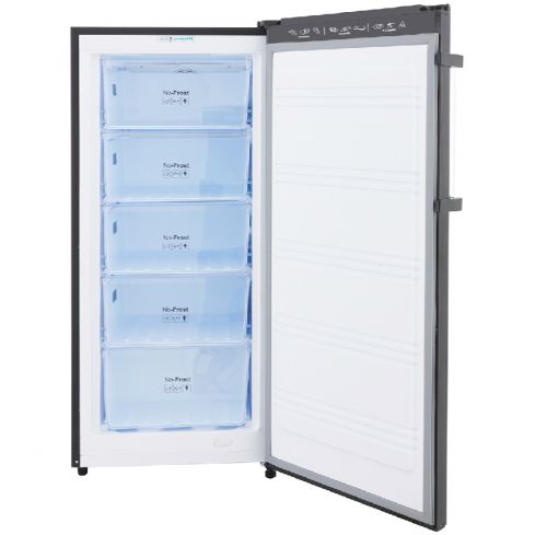 فريش نو فروست فريزر عمودي، 5 أدراج، FNU-LR250S - فضي