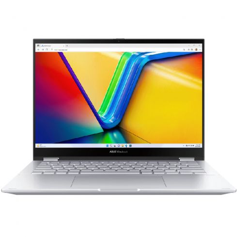 أسوس فيفوبوك S14 فليب لابتوب، إنتل كور i5-13420H، رامات 16 جيجابايت، SSD 512 جيجابايت، Intel UHD، 14 بوصة WUXGA، ويندوز 11، TP3402VA-LZ065W - فضي