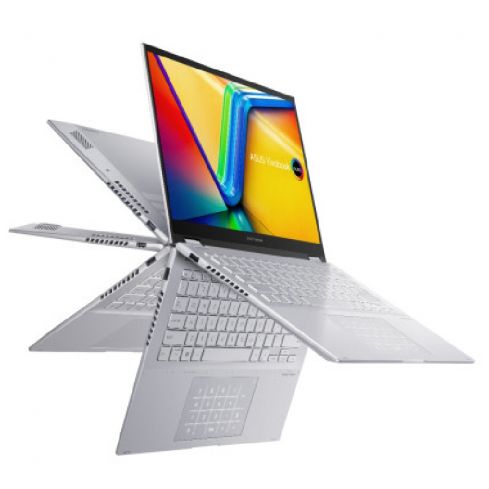 أسوس فيفوبوك S14 فليب لابتوب، إنتل كور i5-13420H، رامات 16 جيجابايت، SSD 512 جيجابايت، Intel UHD، 14 بوصة WUXGA، ويندوز 11، TP3402VA-LZ065W - فضي