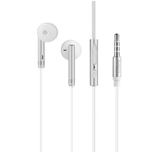 Hoco Wired Earphones 3.5mm With Microphone, M22 - White