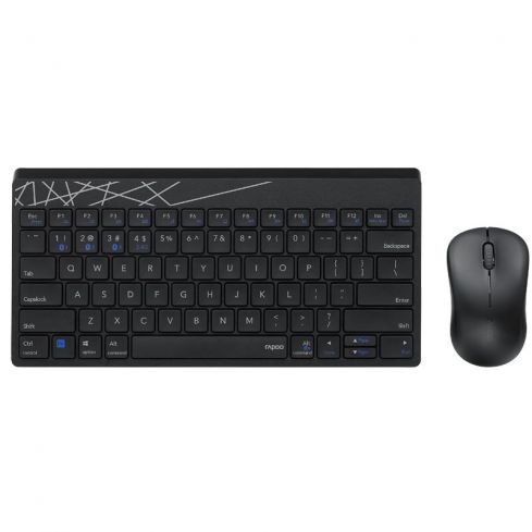 Rapoo Combo Mouse & Keyboard Wireless 8000M - Black