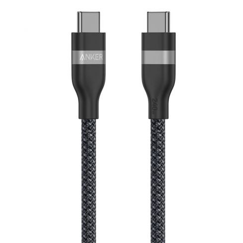 Anker A82E2H21 Cable Type-C TO Type-C , 3 ft , 240W Fast Charging - Black
