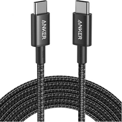 Anker A8753H11 Cable Type-C TO Type-C , 6ft , 60W Fast Charging - Black