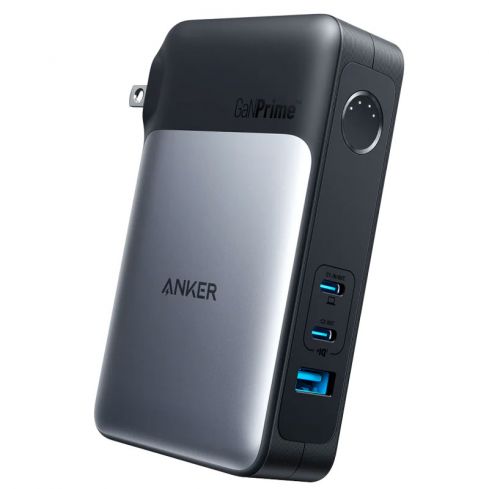 Anker GaNPrime 10000 mAh PowerCore 65W Power Bank 2-in-1 Charger, A1651211 - Black