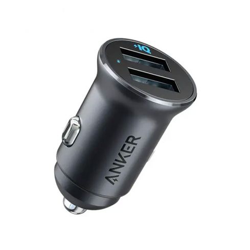 Anker Dual-Port Car Charger Adapter 24W - Black - A2727H12
