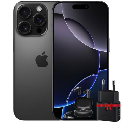 IPhone 16 Pro Max 256GB - Black Titanium ( 2 Year Warranty ) + Free Gift Samsung 25Watt Adapter