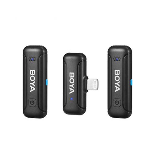BOYA Wireless Microphone ULTRACOMPACT USB-C Lightning , 2.4GHZ - Black - BY-WM3T-D
