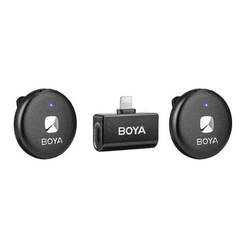 BOYA Wireless Microphone ULTRACOMPACT USB-C Lightning Omic-D , 2.4GHZ - Black