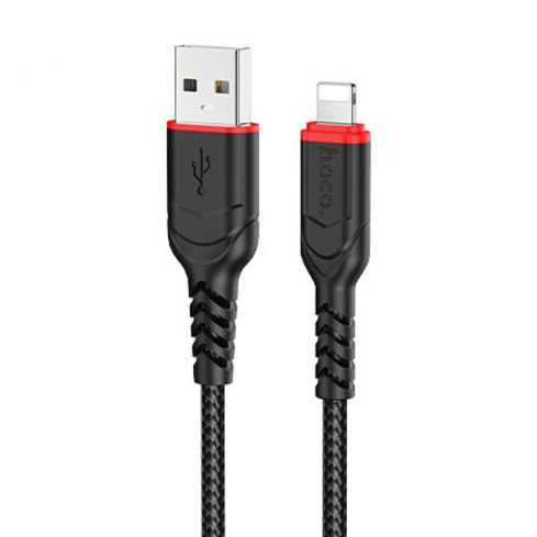 
Hoco Cable Lightning 2M 2.4A USB Anti-Bending X59 - Black
