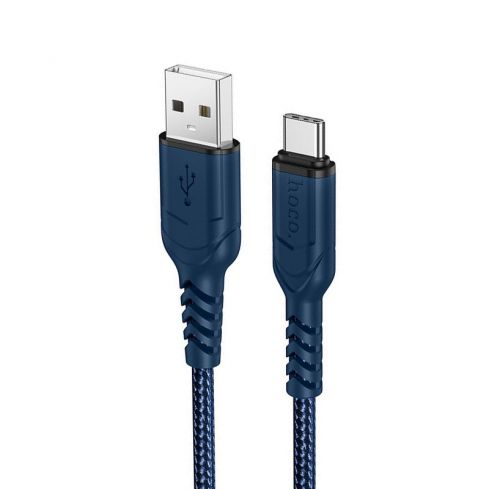 Hoco Cable Type-C 1M 3A USB Anti-Bending X59 - Blue