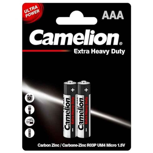 Camelion AAA Extra Heavy Duty Battery R03P-BP2K - 1.5V