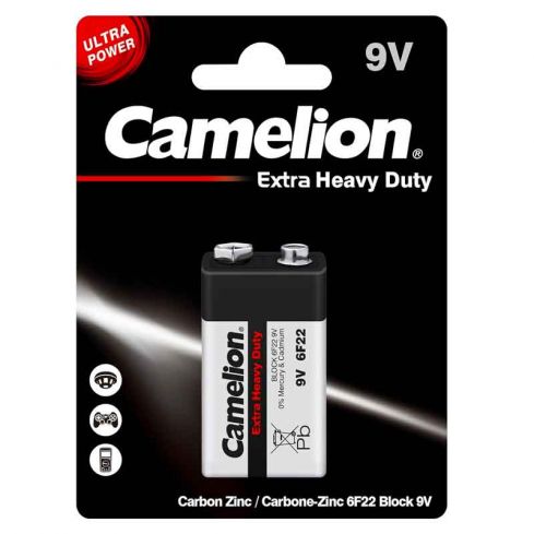 Camelion Extra Heavy Duty Battery 6F22-BP1K -9V
