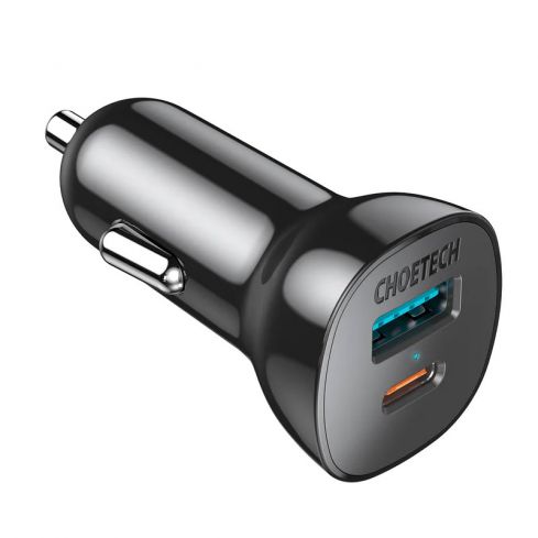 Choetech TC0005 Car Charger Adapter 20W Dual-Port - Black