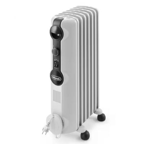 Delonghi Oil Heater, 7 Fins, 1500 Watt, White - TRRS0715