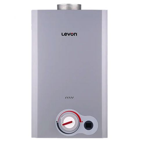 Levon Digital Gas Water Heater, 10 Liters, Adaptor , Silver - OXG