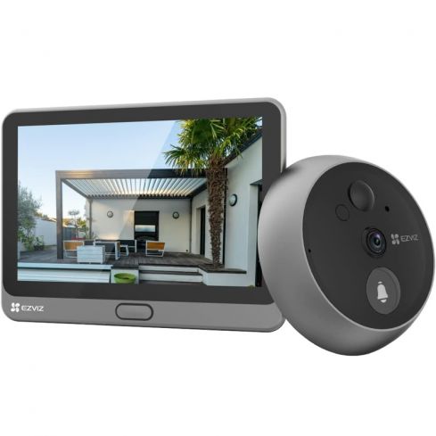 Ezviz Camera Smart Home Wire-Free Peephole Doorbell Wth Chime 1080p (CP4) 