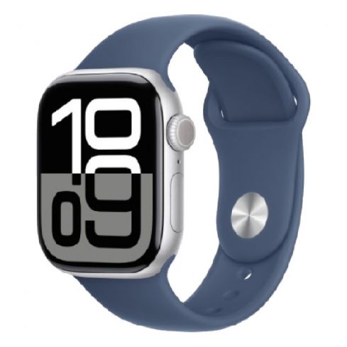 Apple Watch Series 10 (46 mm) Aluminium Case With Sport Band, GPS - Silver