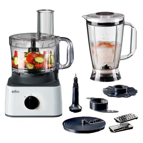 Braun Food Processor 8-IN-1, 750 Watt, 2.1L  White - FP010AI 