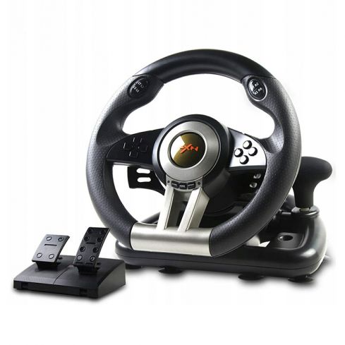 PXN V3 Pro Gaming Driving Car Wheel With Pedals - Black