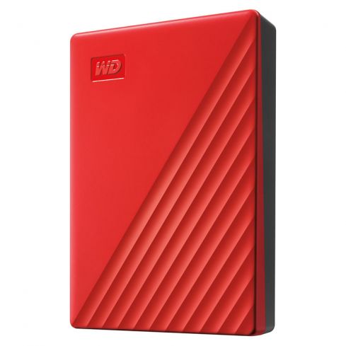 WD My Passport 4TB External USB 3.0 Portable Hard Drive - Red