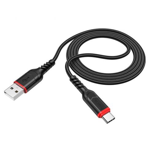 Hoco Cable Type-C To USB 2M 3A Anti-Bending X59 - Black