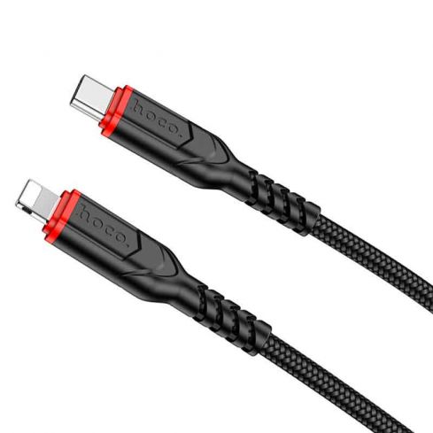HOCO X59 Cable Type-C to Lighting Anti Bending 1M - Black