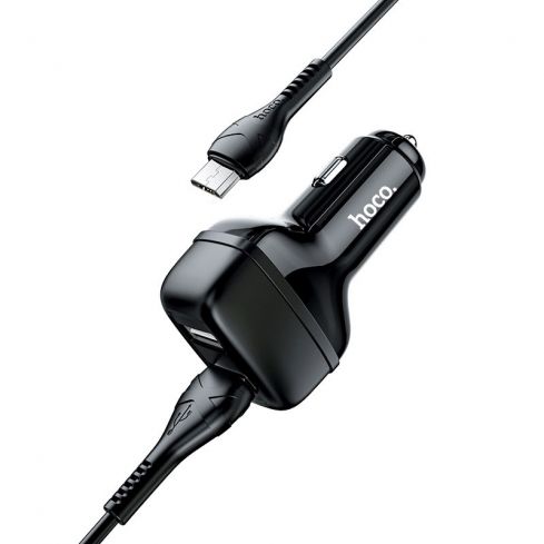 Hoco Z36 Dual Port Car Charger - Black