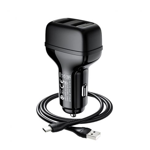 Hoco Z36 Dual Port Car Charger - Black