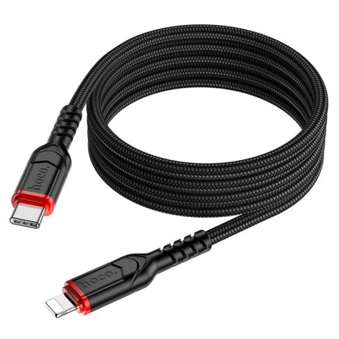 HOCO X59 Cable Victory Type-C to Lighting Anti Bending - Black